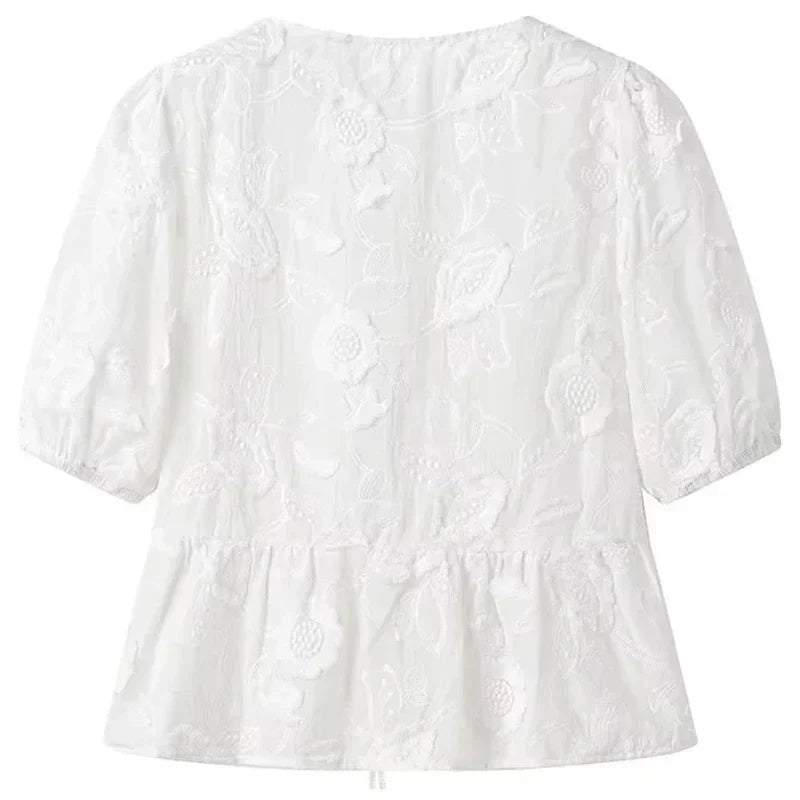 Lotte | Geborduurde blouse