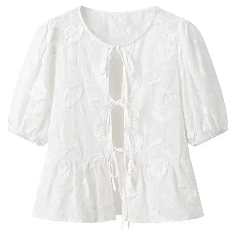 Lotte | Geborduurde blouse