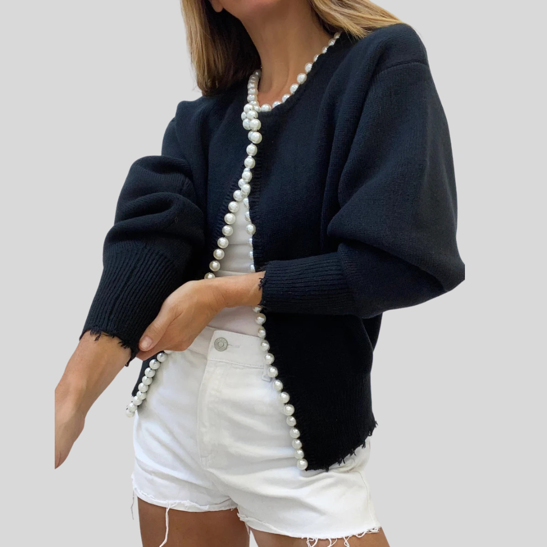 Elena | Elegante cardigan met pareldetail